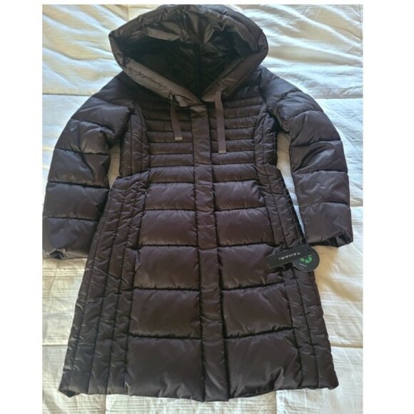 *NWT* Tahari Women's Medium Espresso Puffer Coat - Picture 3 of 7